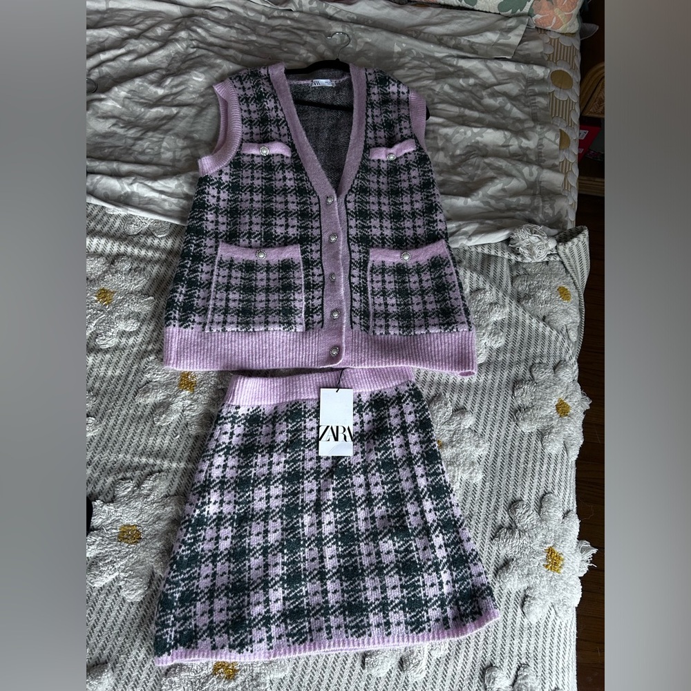 Adorable sweater skirt set